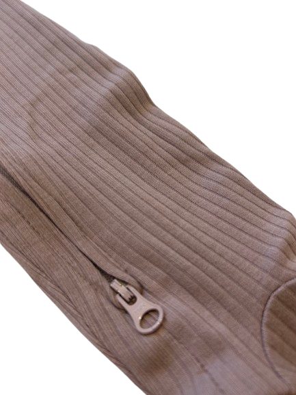 Mushroom Melody | Ribbed Organic Cotton Footed Romper & Knotted Beanie Set