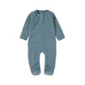 Moon Watcher | Ribbed Organic Cotton Footed Romper & Knotted Beanie Set